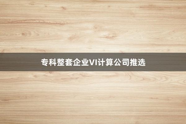 专科整套企业VI计算公司推选