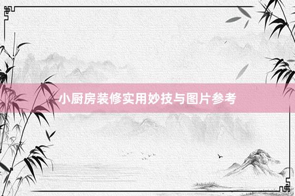 小厨房装修实用妙技与图片参考