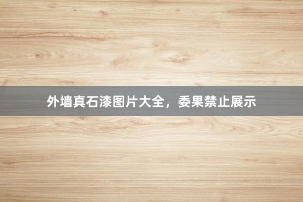 外墙真石漆图片大全，委果禁止展示